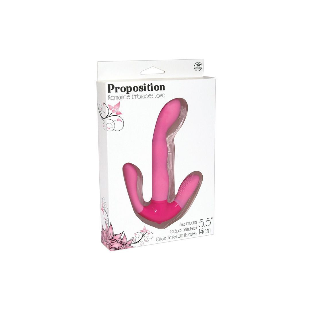 G-Punkt Vibrator „Proposition“ | Mit Klitoris- und Anus Reizarm, 3-Stufen-Vibration | Sweet Smile