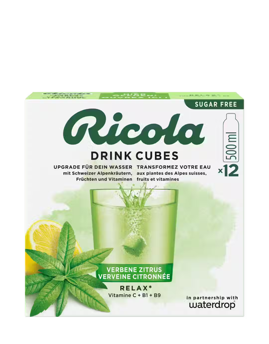 Ricola Drink Cubes Probierpaket - 48 Portionen - Vitamine - Ohne Zucker