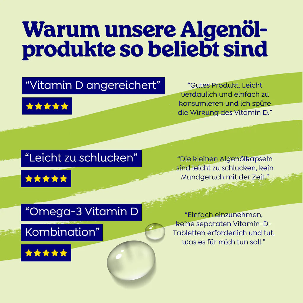 Olio di alghe Omega 3 DHA Arctic Blue - Vegano (60 capsule piccole) - Preordina ora, disponibile dal 1.9.25