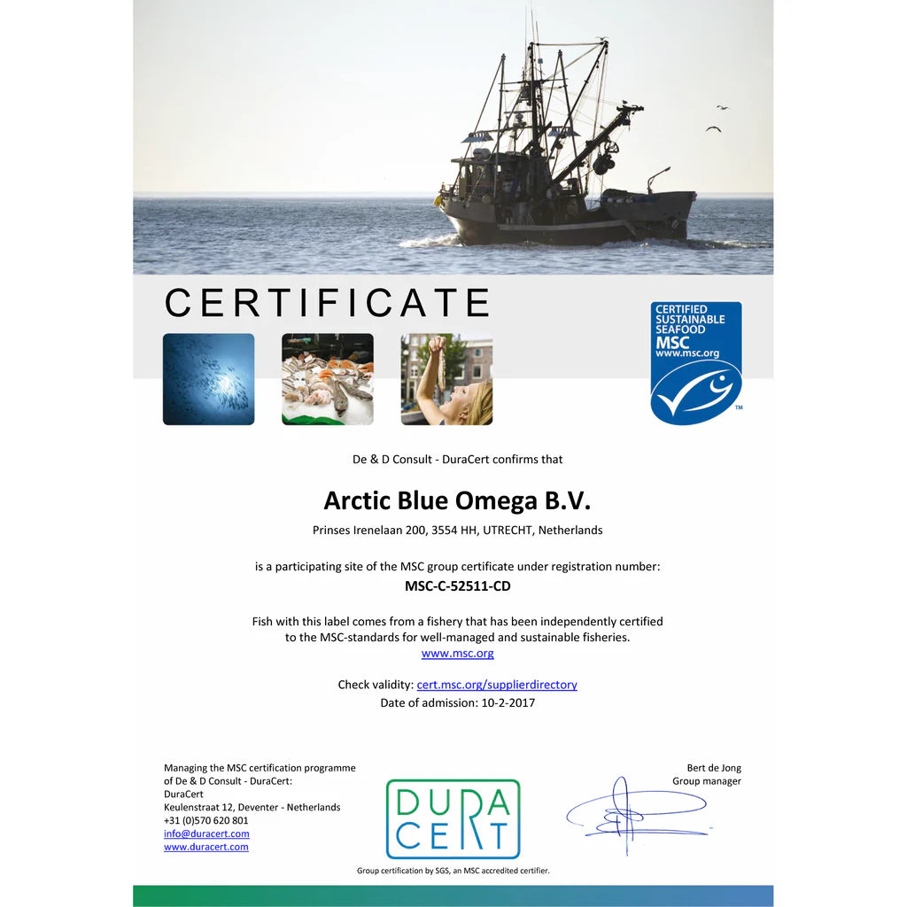 Olio di pesce Arctic Blue Omega 3 DHA ed EPA - MSC (60 capsule piccole) - Preordina ora, disponibile dal 1° settembre 2025