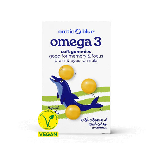 Arctic Blue Vegane Omega-3-Gummis DHA Vitamin D3 und Jod (30 Gummis) - Erhältlich ab 15.6.26
