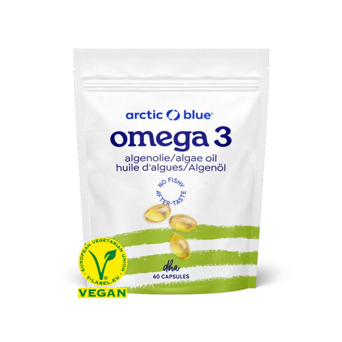Olio di alghe Omega 3 DHA Arctic Blue - Vegano (60 capsule piccole) - Preordina ora, disponibile dal 1.9.25