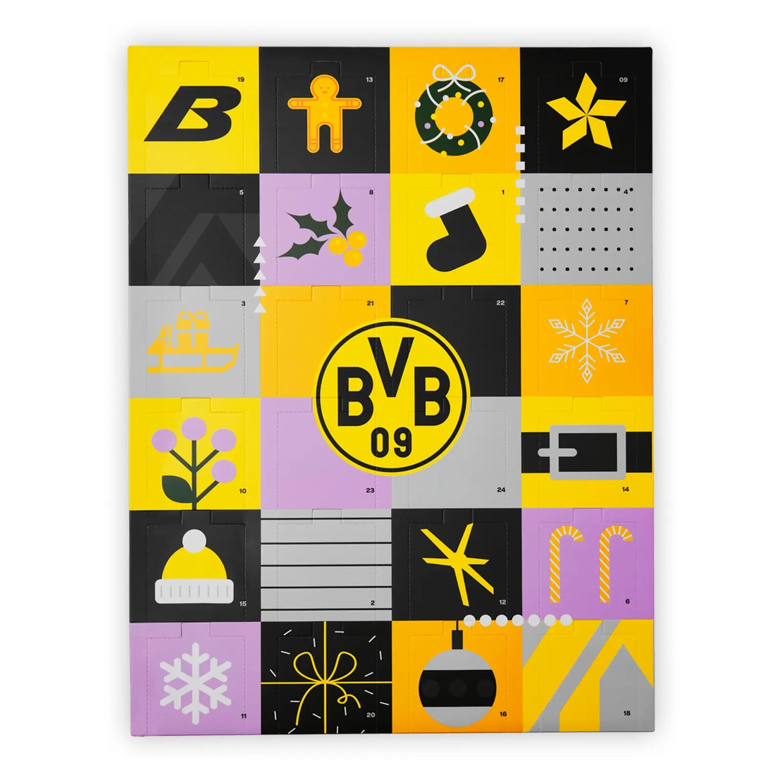 BVB Socken Adventskalender - Grösse: one size - Jetzt vorbestellen erhältlich ab 1.11.2025