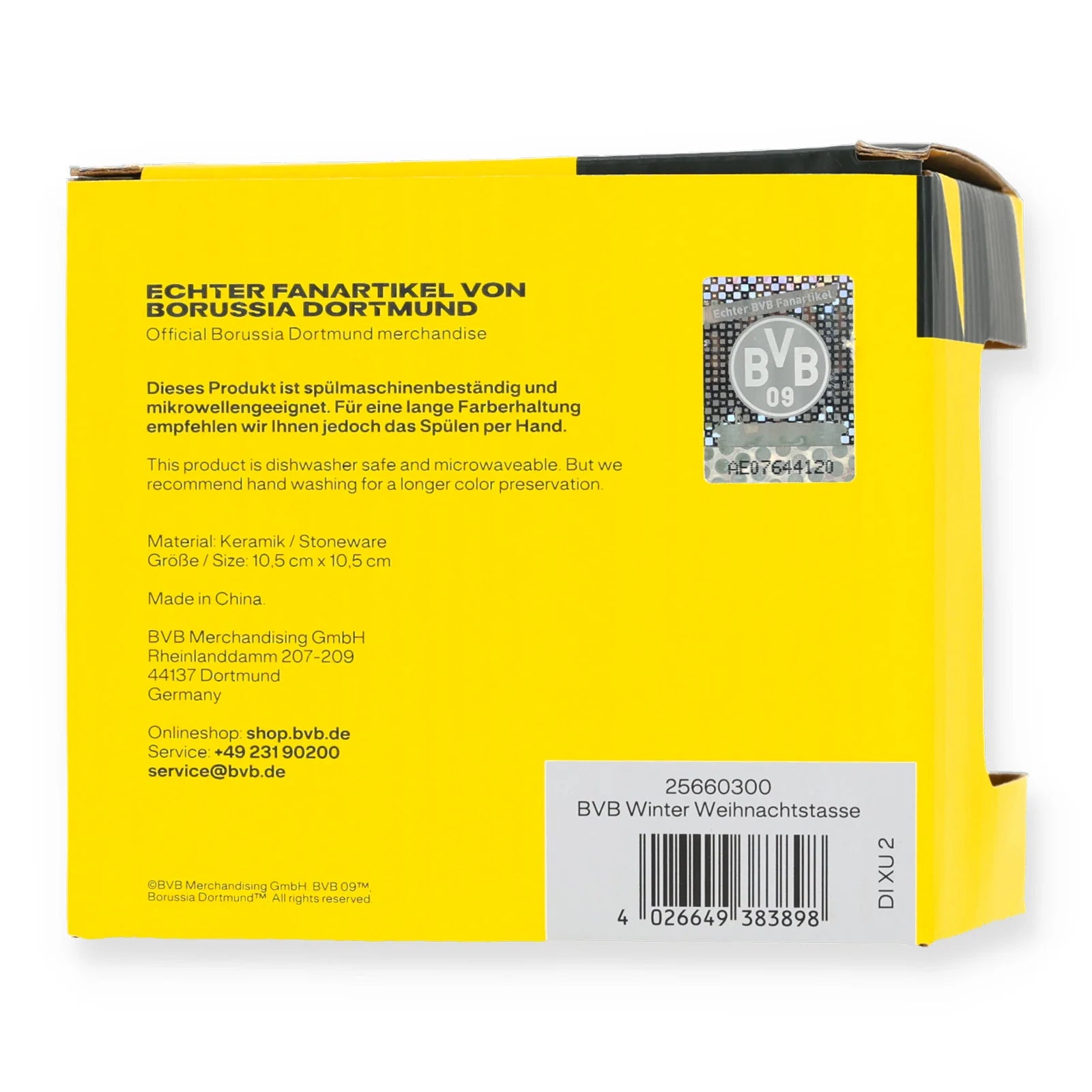 BVB Winter Weihnachtstasse