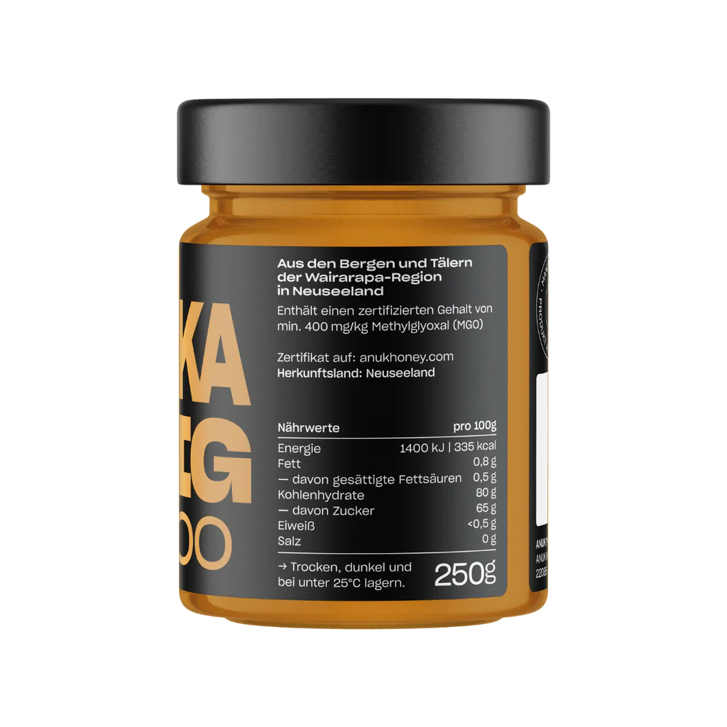 ANUK Premium Manuka Honig MGO400: 250g