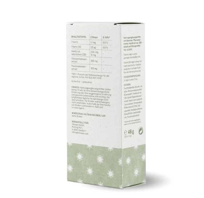 CBD Relax Gummidrops I CBD Vital I Passionsblume, Zitronenmelisse und Vitamin B1 & B12