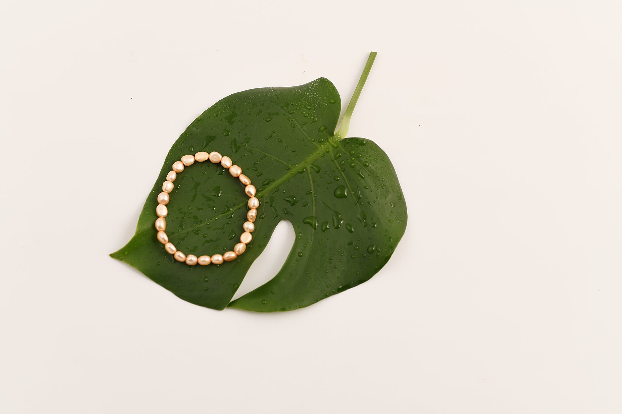 Bracelet de perles d'eau douce Saumon