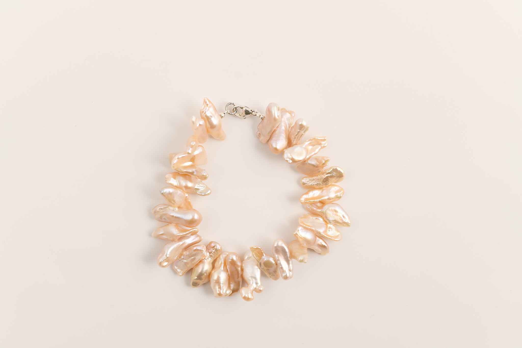 Bracelet de perles d'eau douce Saumon-Rose