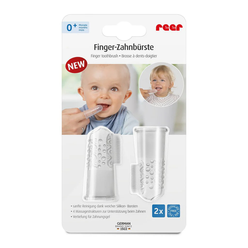 Silikon Fingerzahnbürste - 2 Stück Marke reer