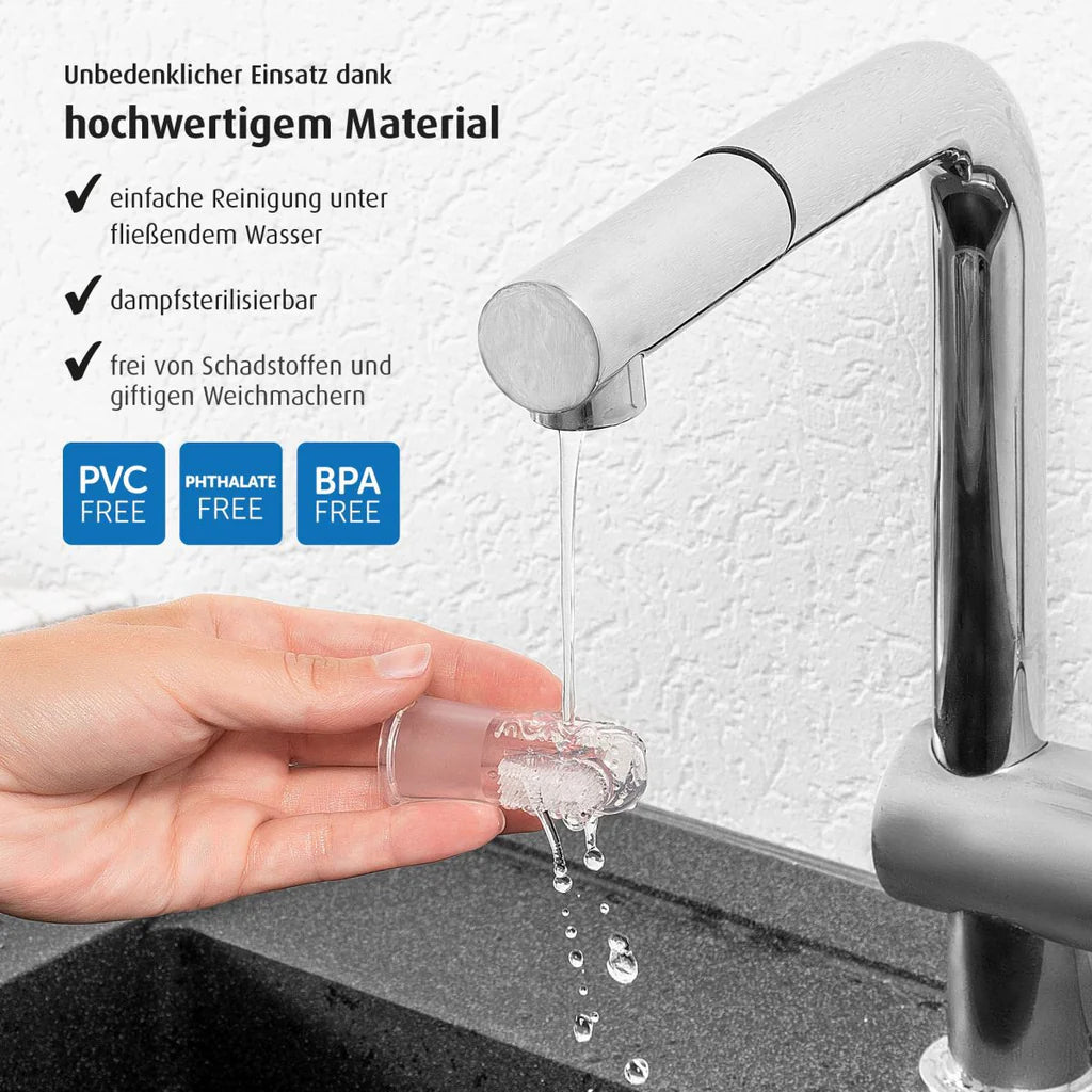 Silikon Fingerzahnbürste - 2 Stück Marke reer