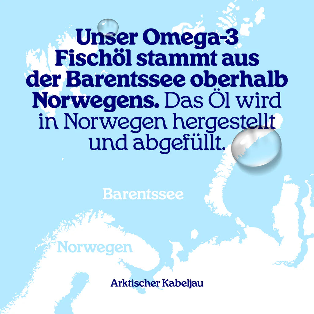 Huile de poisson Arctic Blue Omega 3 pour chiens et chats - Précommandez dès maintenant, disponible à partir du 1.9.25