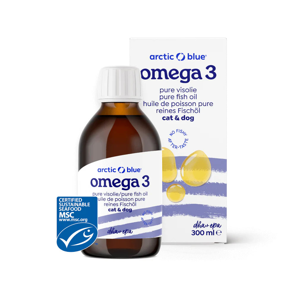 Huile de poisson Arctic Blue Omega 3 pour chiens et chats - Précommandez dès maintenant, disponible à partir du 1.9.25