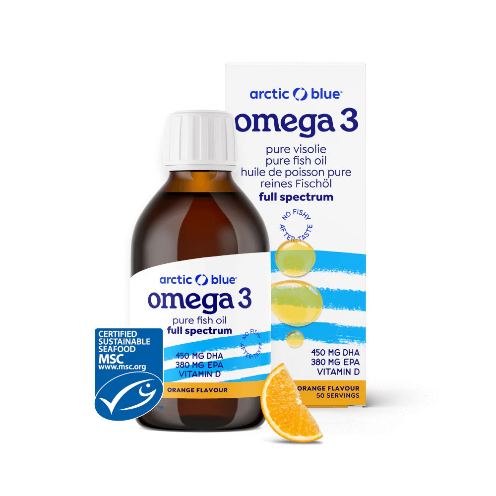 Arctic Blue Full Spectrum Omega 3 Fischöl mit Vitamin D - 150ml - Jetzt vorbestellen lieferbar ab 1.7.25