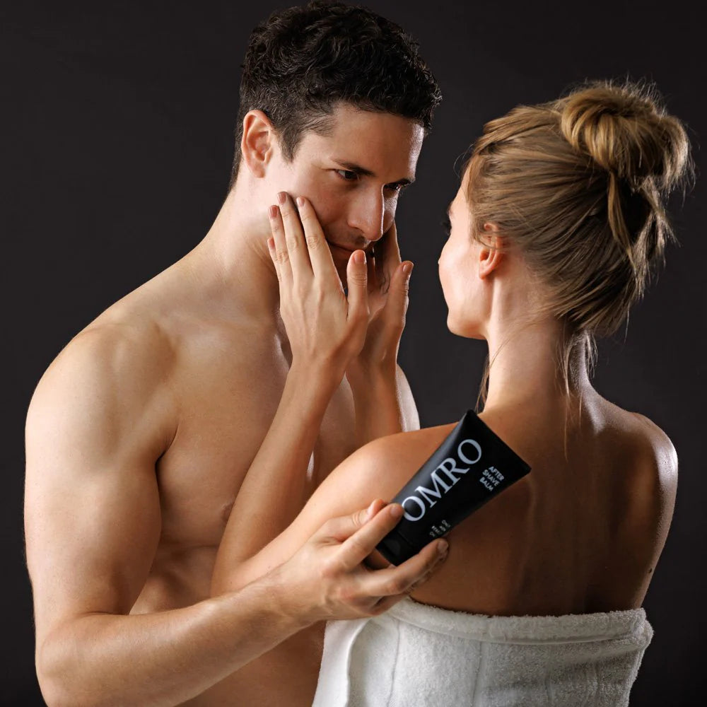 OMRO | Natürlicher AFTER SHAVE BALM | mit Magnesium, Zink, Vitaminen, Kohlenstoff 100ml