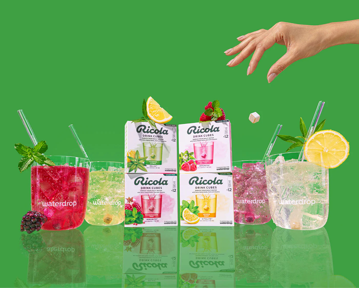 Ricola Drink Cubes Probierpaket - 48 Portionen - Vitamine - Ohne Zucker