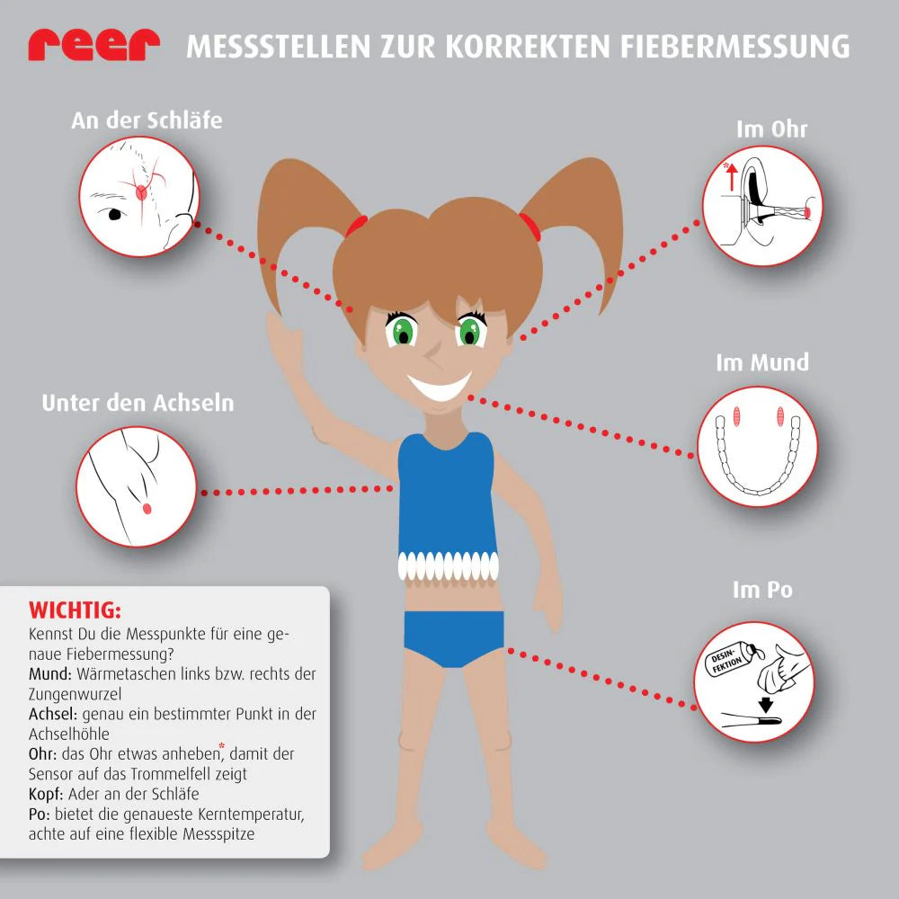 Digitales Schnuller-Fieberthermometer - Marke reer