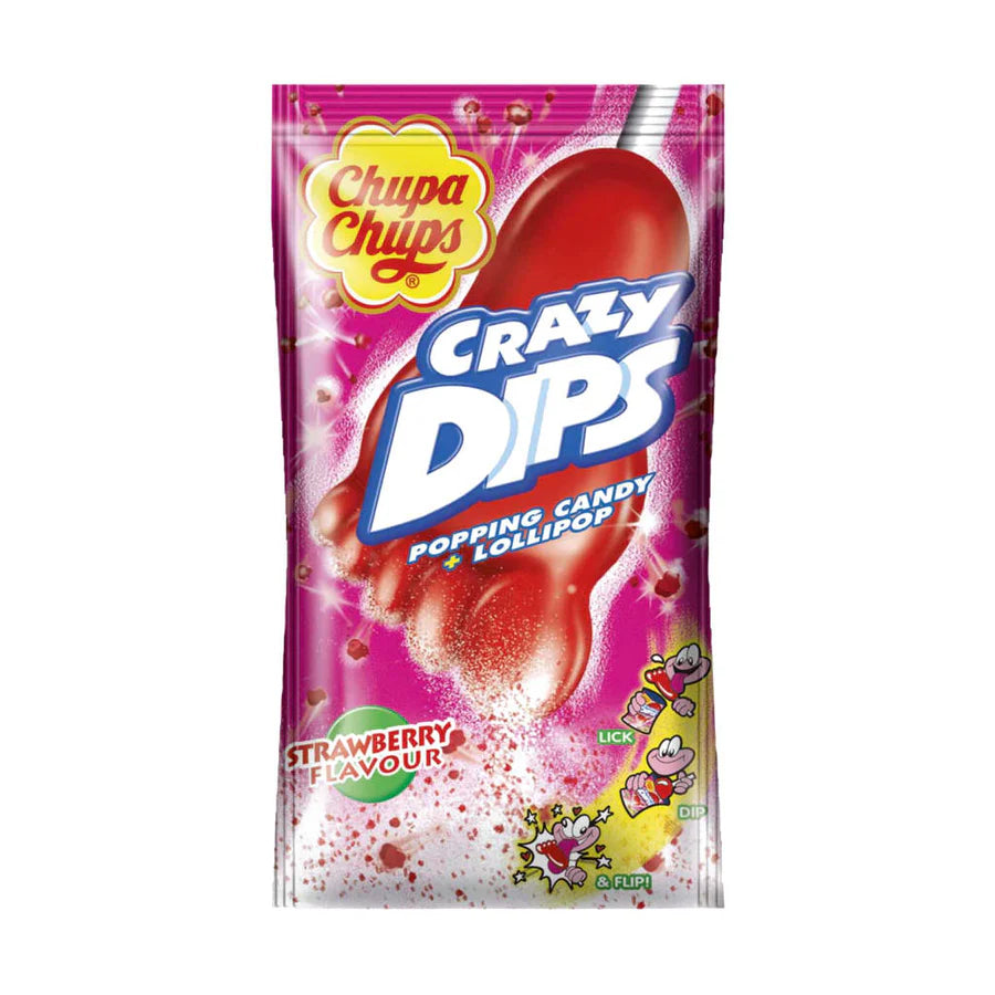 Chupa Chups Crazy Dips Erdbeer 14g