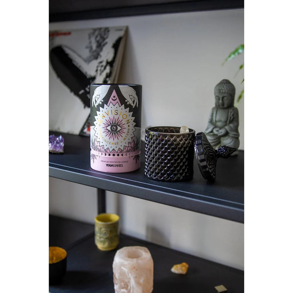 Bougie de méditation | Yoga Junkies | Bougie parfumée avec 40 heures de combustion