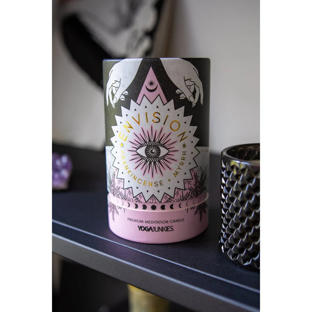 Bougie de méditation | Yoga Junkies | Bougie parfumée avec 40 heures de combustion