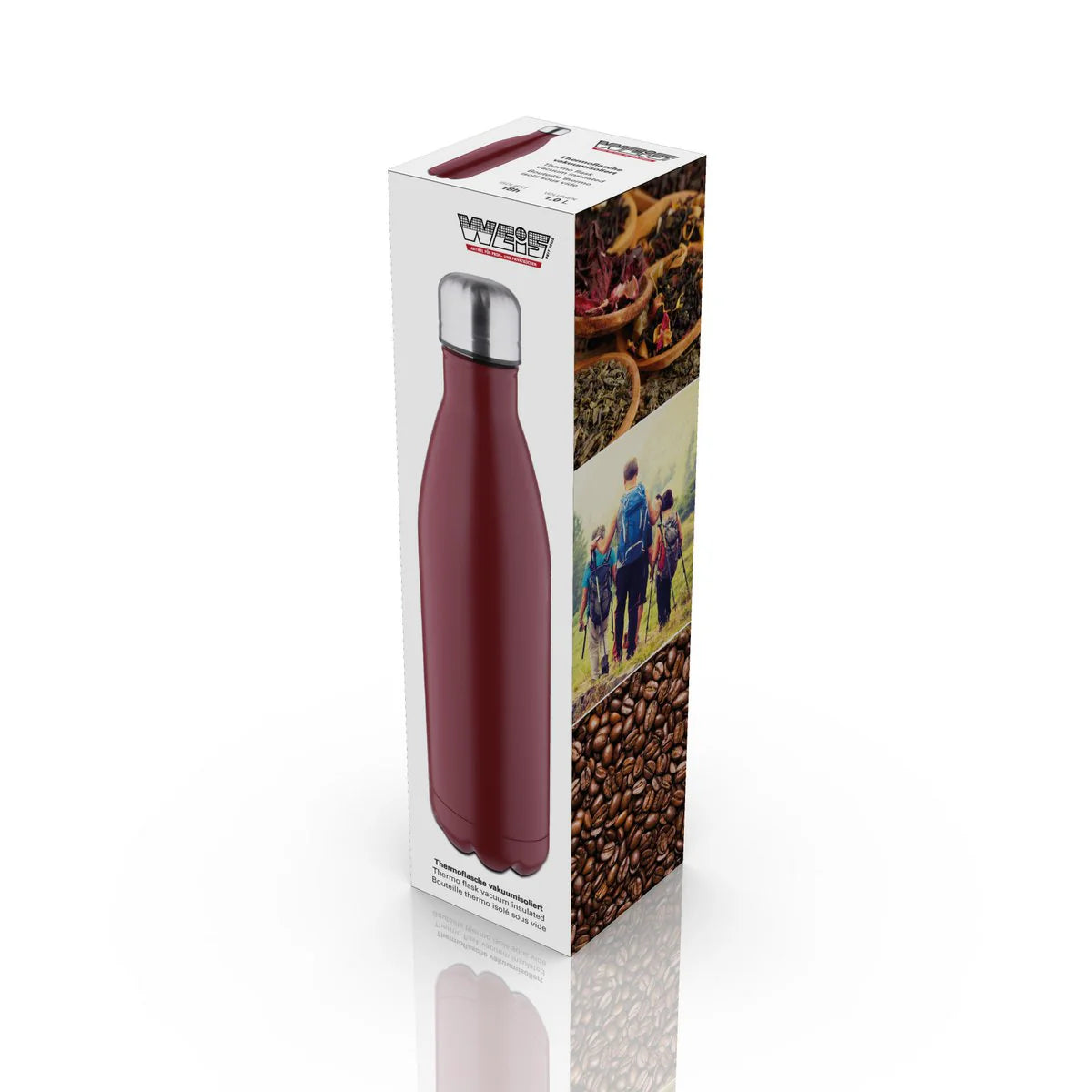 Karl Weis I Bouteille isotherme Isolation sous vide rouge 1 L