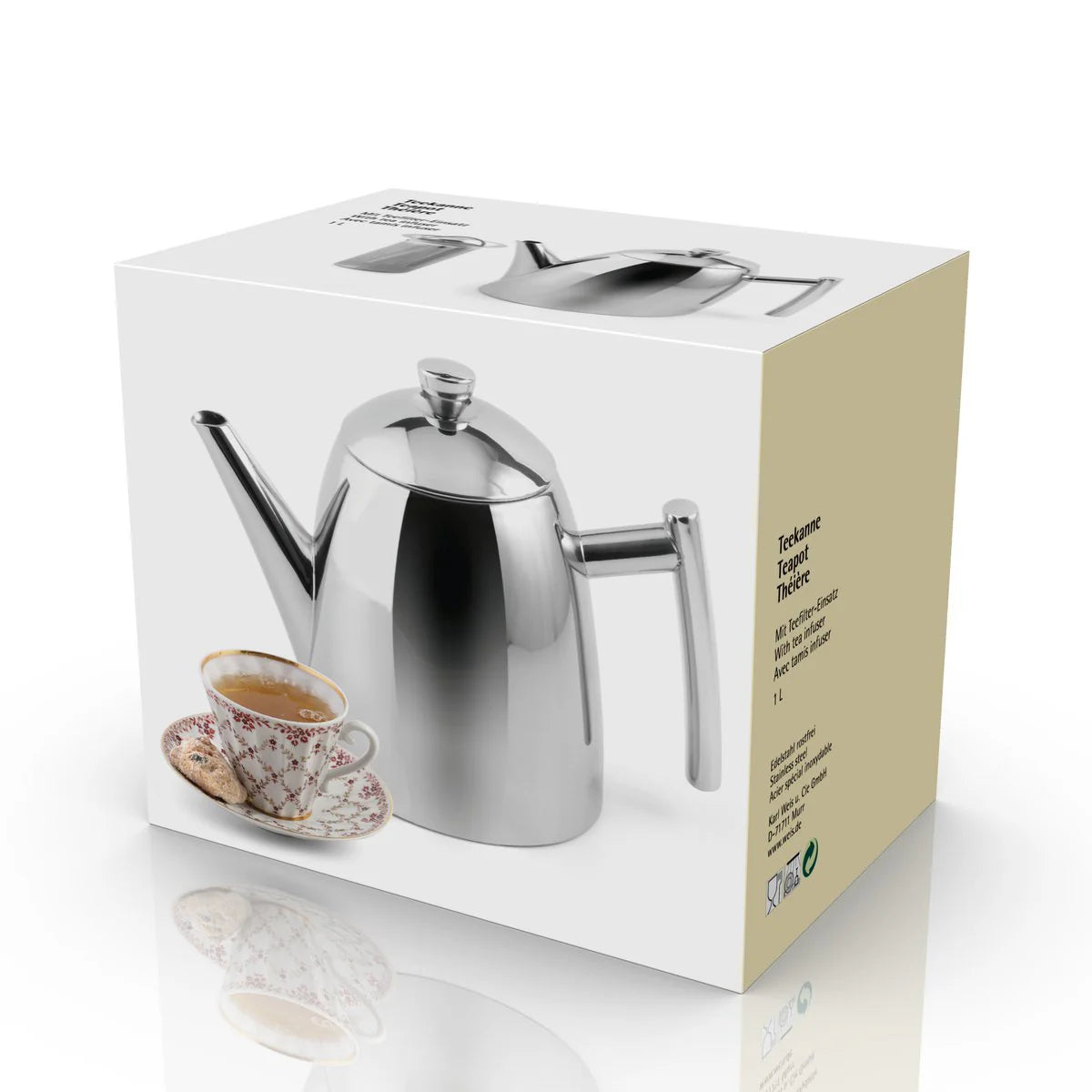 Karl Weis I Théière I Acier inoxydable avec filtre à thé 1 L