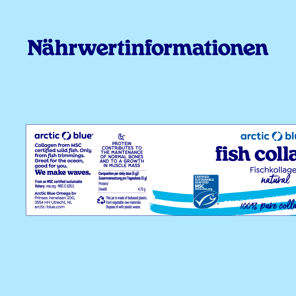 Natürliches Fisch-Kollagenpulver – MSC (150 g) - Erhältlich ab 15.6.26