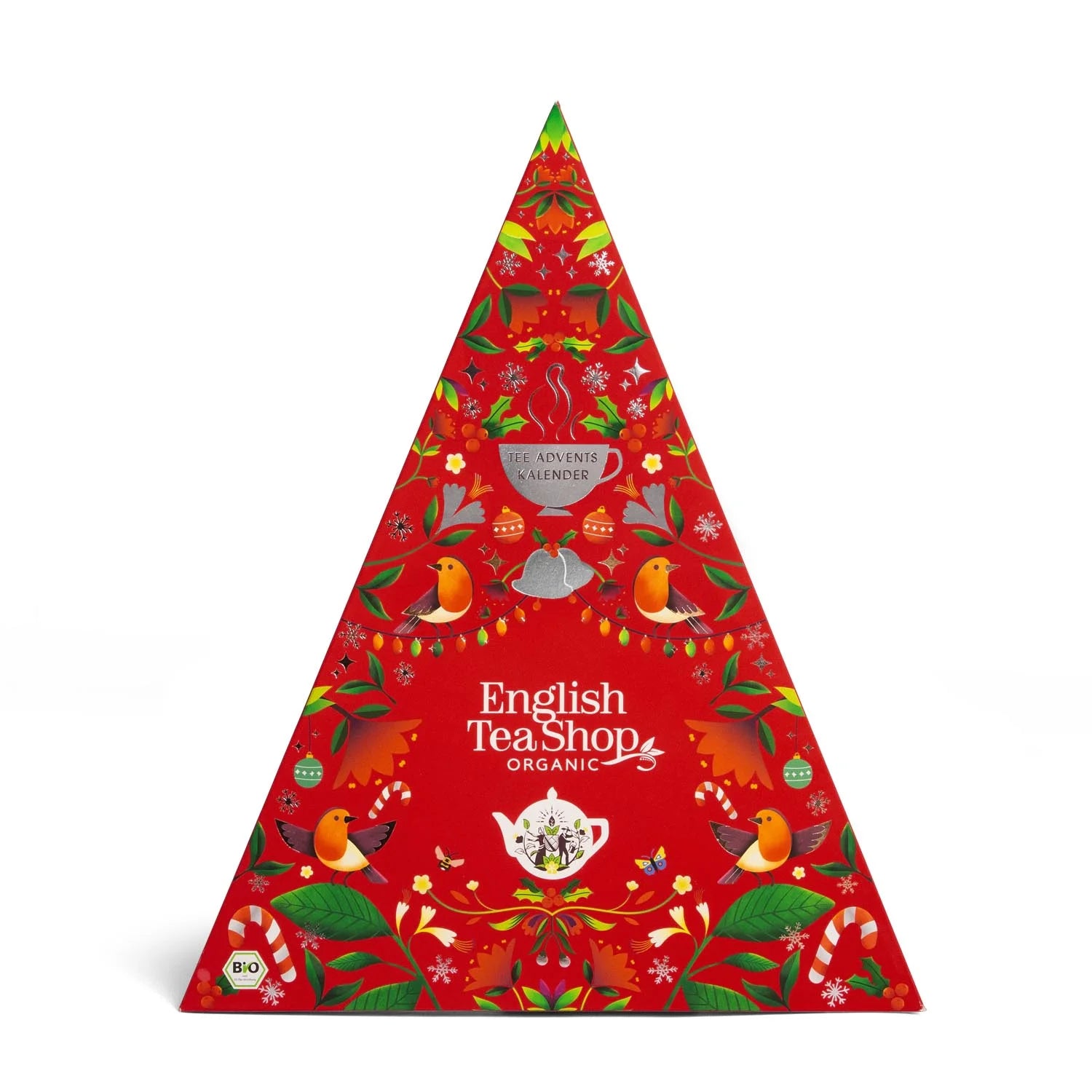 Tee Adventskalender "Mosaik rot", BIO, 25 Pyramidenbeutel - Jetzt vorbestellen erhältlich ab 1.11.2025