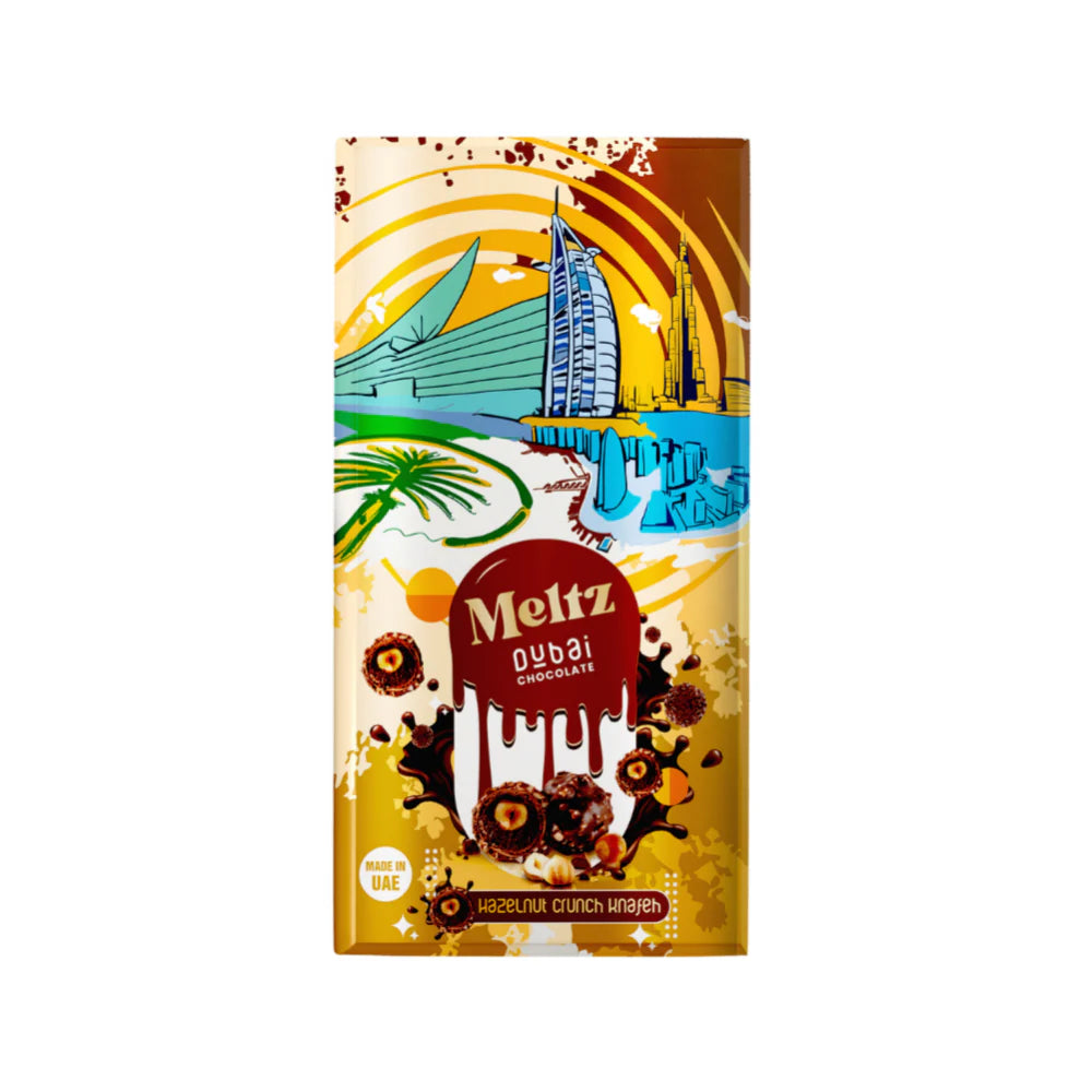 Meltz Dubai Schokolade – Haselnuss-Crunch mit Knafeh-Füllung (75g)