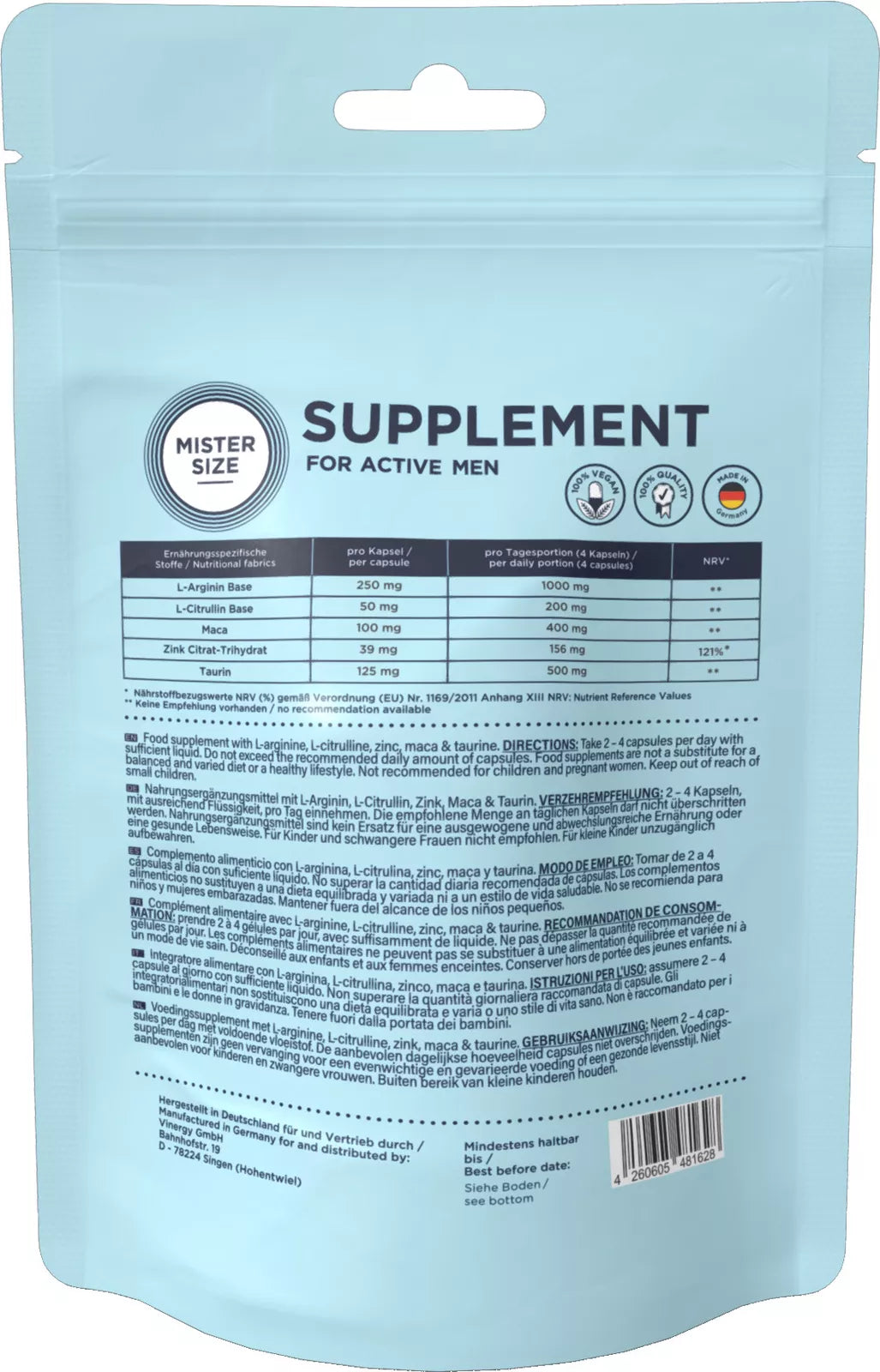 Mister Size *Supplément* pour hommes