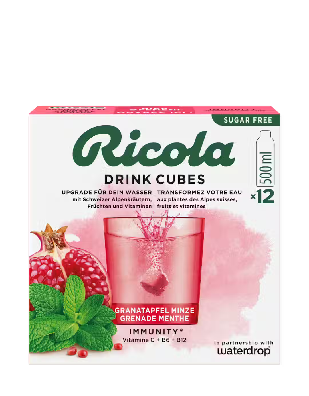 Ricola Drink Cubes Granatapfel Minze