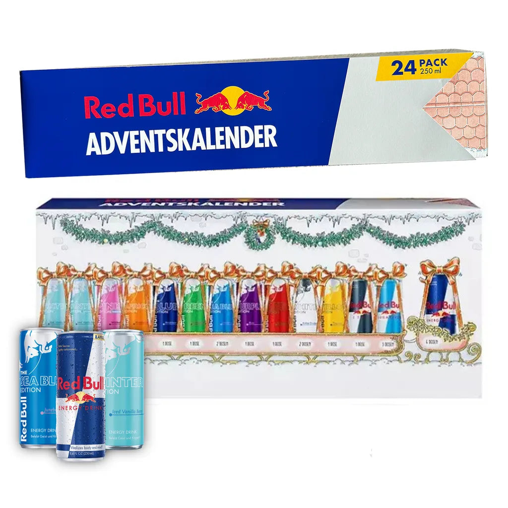 Red Bull Adventskalender 2025 – 24 Dosen Energy Drink Mix - Nur für kurze Zeit!