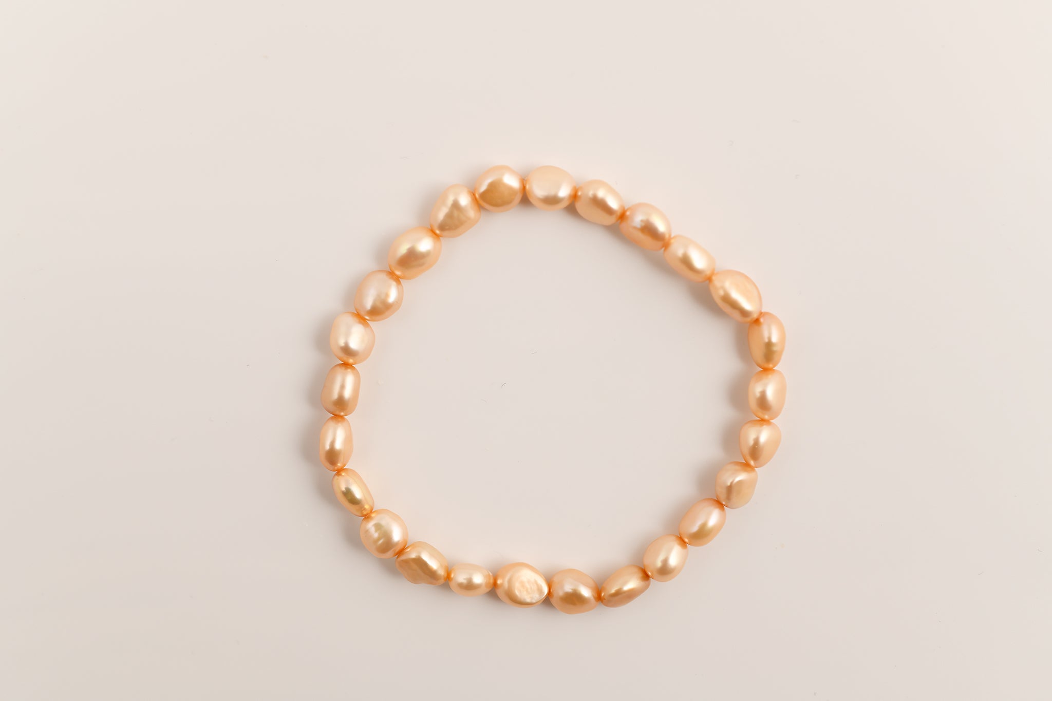 Bracelet de perles d'eau douce Saumon