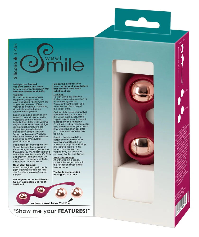 Sweet Smile | Beckenboden-Stufentraining | Liebeskugel-Set „Kegel Training Balls“