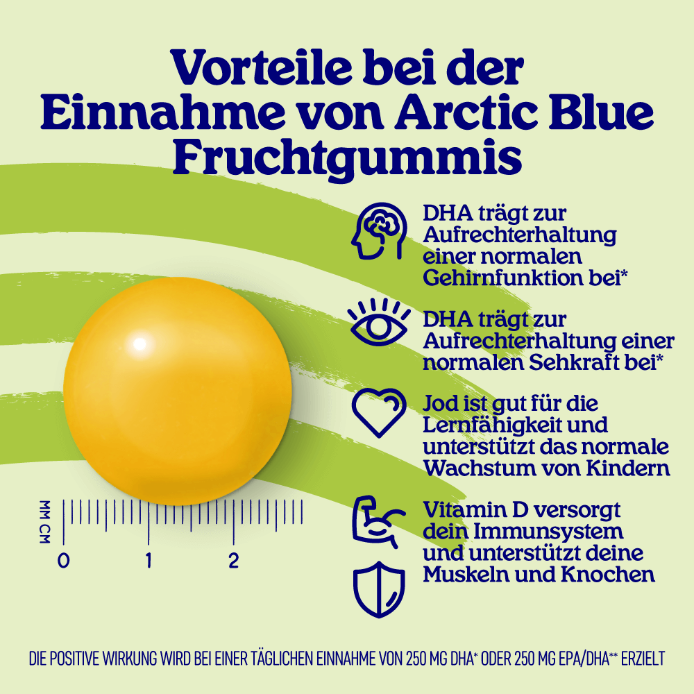 Arctic Blue Vegane Omega-3-Gummis DHA Vitamin D3 und Jod (30 Gummis) - Erhältlich ab 15.6.26