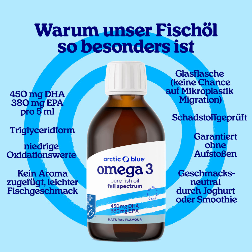 Natürliches Fischöl mit DHA und EPA – MSC-zertifiziert (300 ml Flasche) - Erhältlich ab 15.6.26