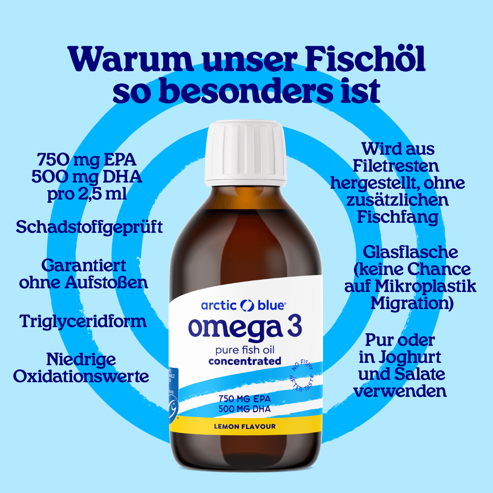 Konzentriertes Fischöl mit DHA und EPA – Zitrone - Erhältlich ab 15.6.26