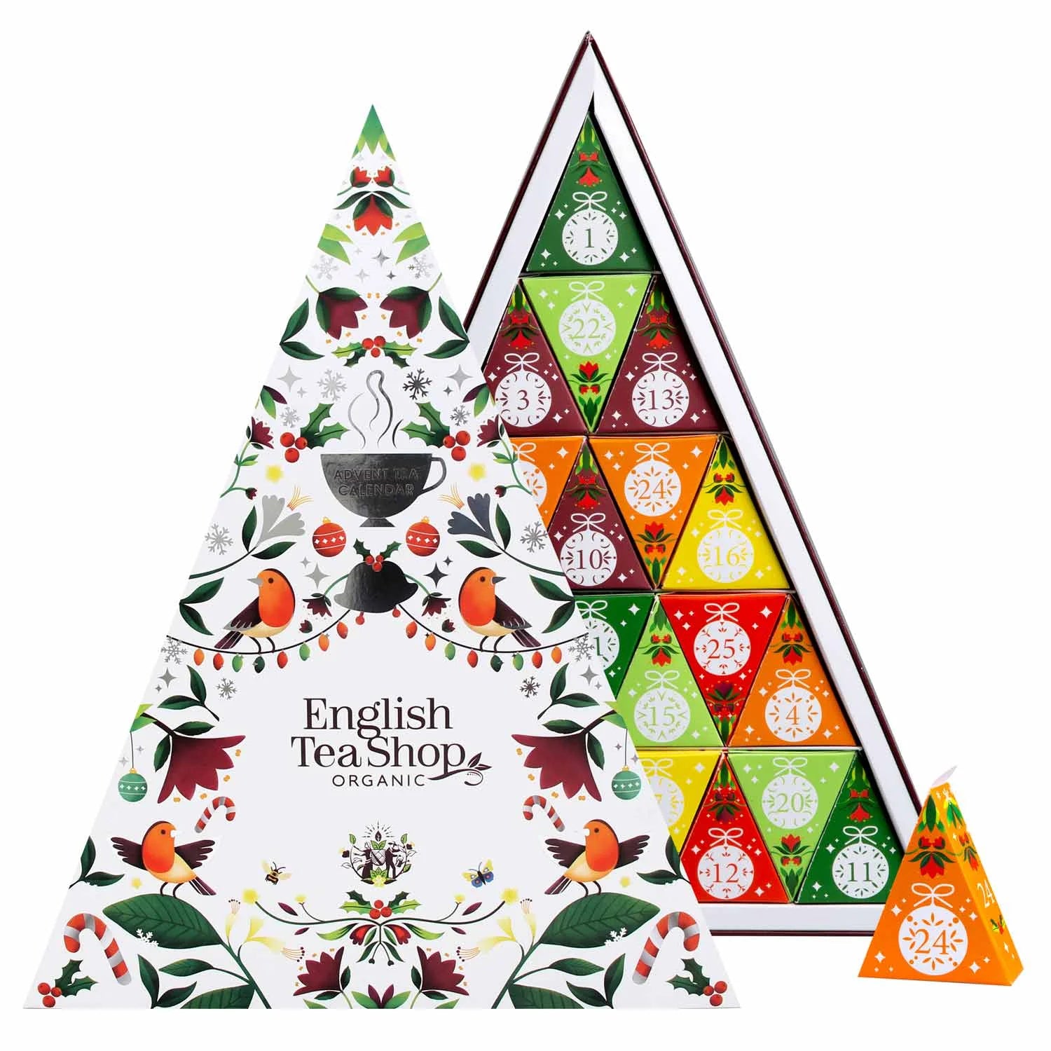 Tee Adventskalender "Mosaik weiß", BIO, 25 Pyramidenbeutel - Jetzt vorbestellen erhältlich ab 1.11.2025