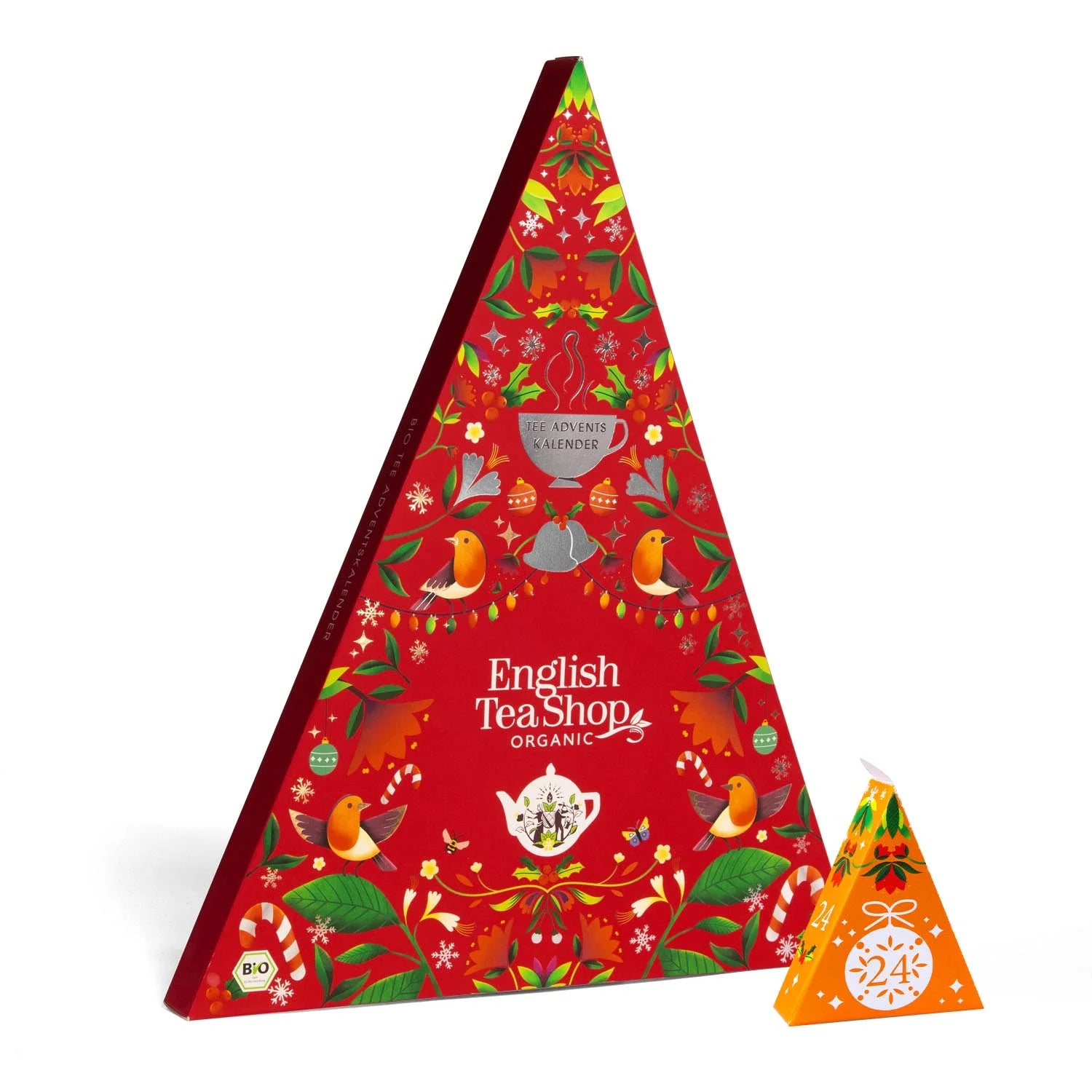 Tee Adventskalender "Mosaik rot", BIO, 25 Pyramidenbeutel - Jetzt vorbestellen erhältlich ab 1.11.2025