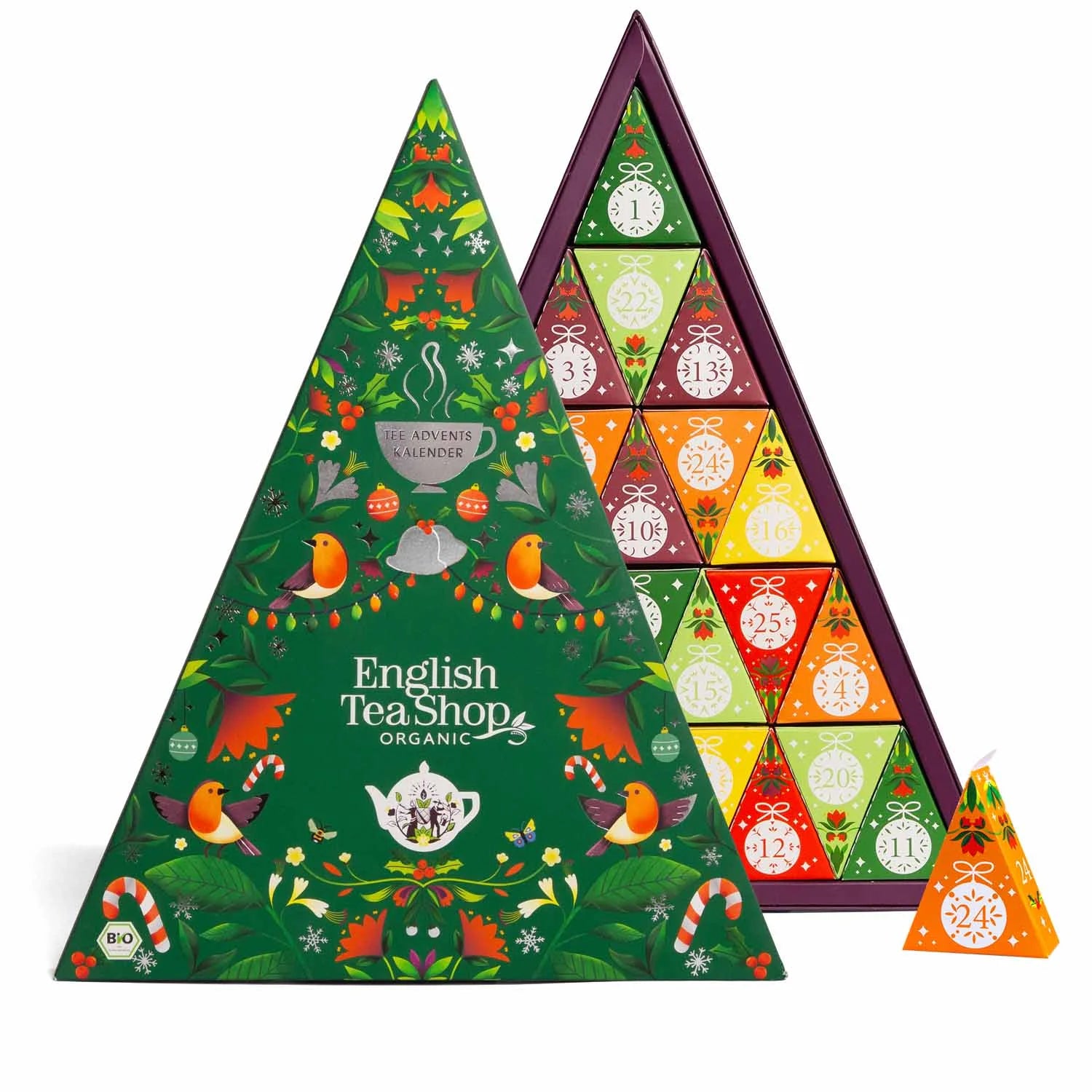 Tee Adventskalender "Mosaik grün", BIO, 25 Pyramidenbeutel - Jetzt vorbestellen erhältlich ab 1.11.2025