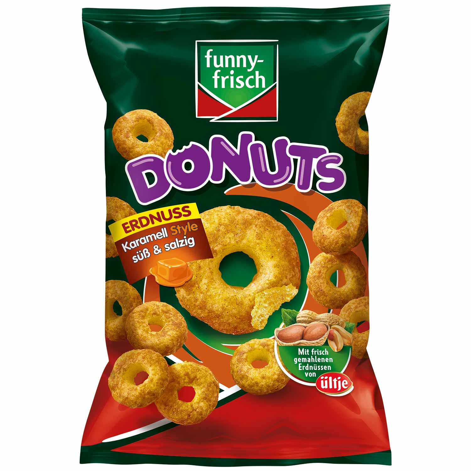 funny-frisch Donuts Erdnuss Karamell Style süß & salzig 110g - Erhältlich ab 10.8.26