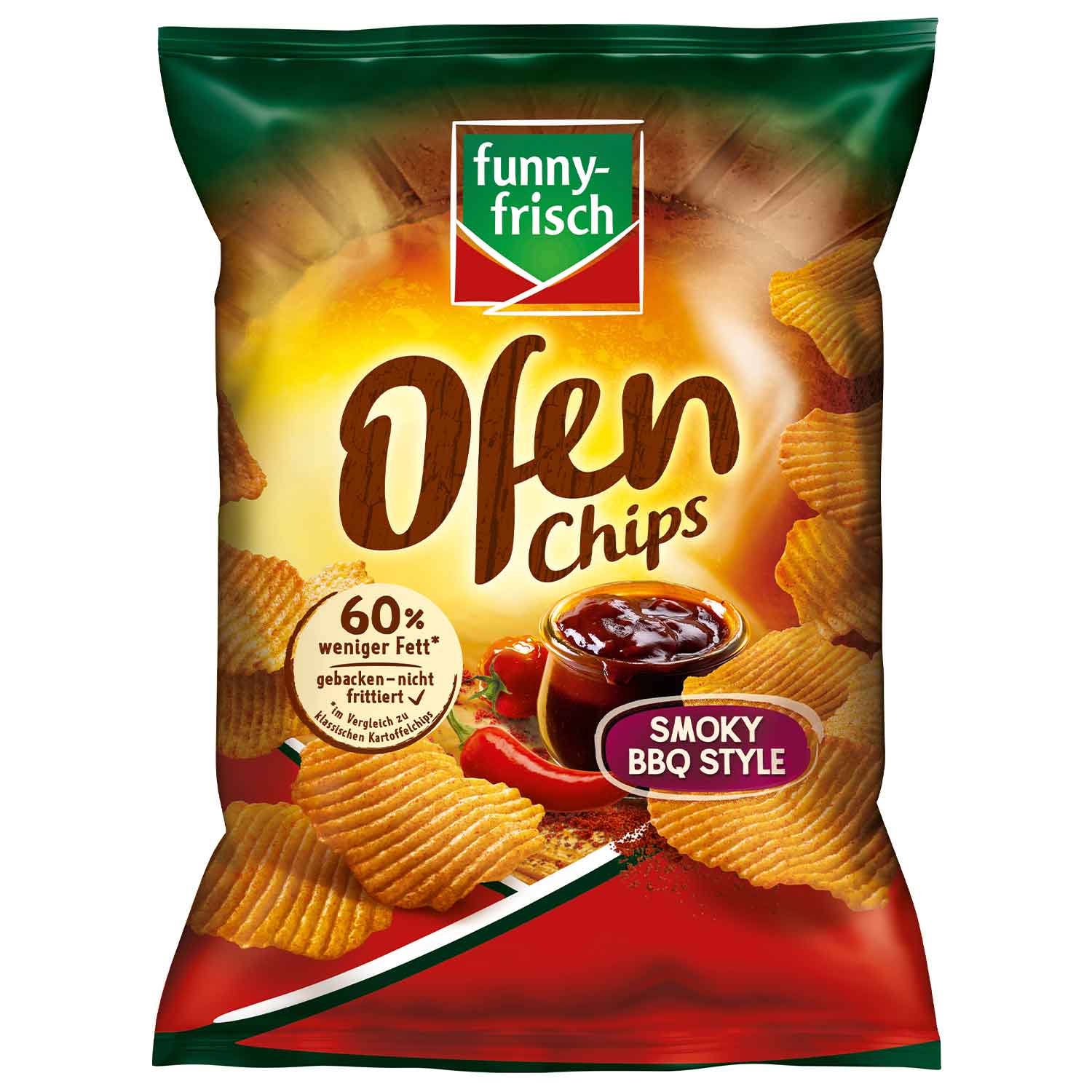 funny-frisch Ofen Chips Smoky BBQ Style 115g - Erhältlich ab 10.8.26