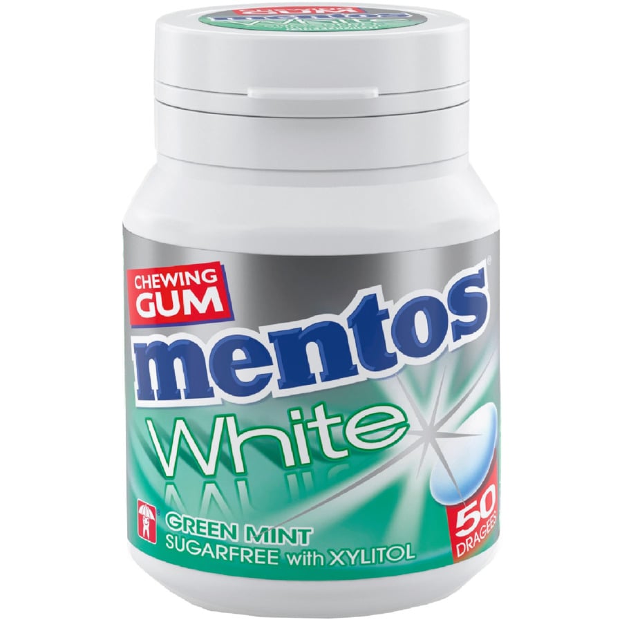 Mentos Gum White Green Mint 1x75g