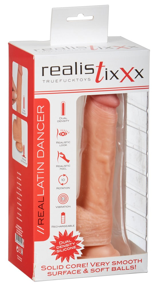 Naturvibrator „Latin Dancer“ mit Saugfuß, realistisch | 10 Vibrationsmodi | Realistixxx
