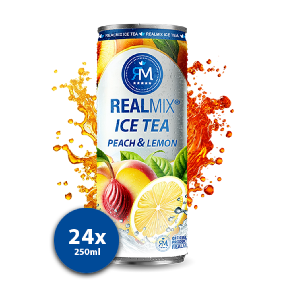 Realmix Eistee Pfirsich & Zitrone  - Jetzt vorbestellen erhältlich ab 20.10.25